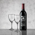 Cabernet Wine & 2 Carberry Wine Glass Gift Set (Deep Etch, 1 Color)